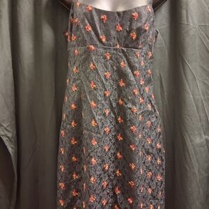 Nanette Lepore Black Dress with Pink Floral Design